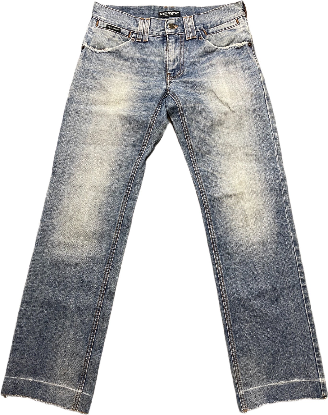 Y2K Dolce & Gabbana Bootcut Jeanshose Blau Baumwolle XXL