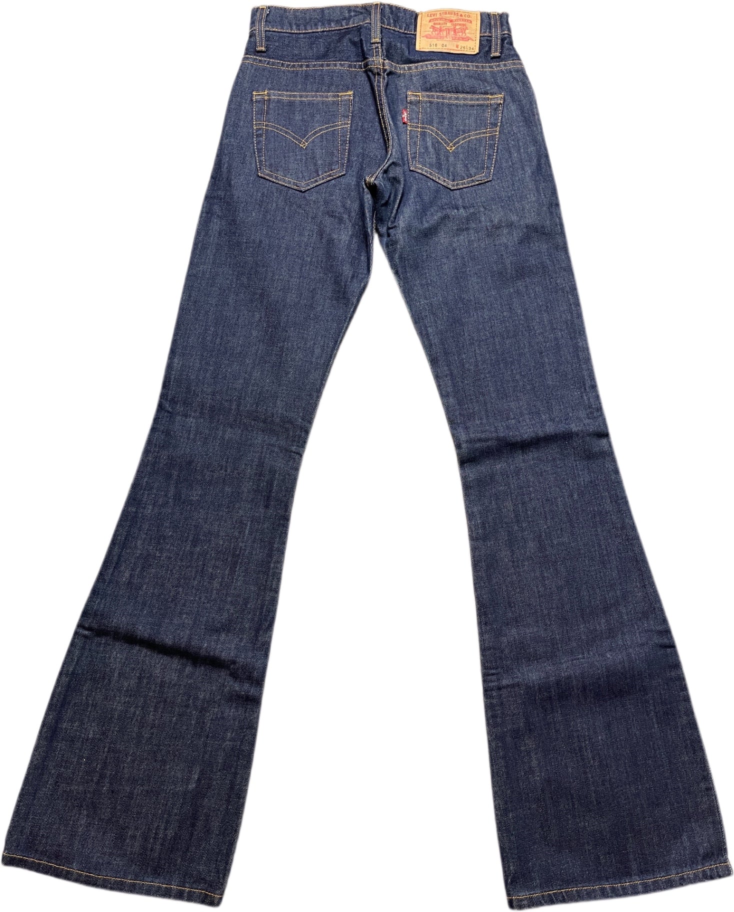 Vintage Levi's 516 04 Schlaghose Jeanshose Dunkelblau Baumwolle XS