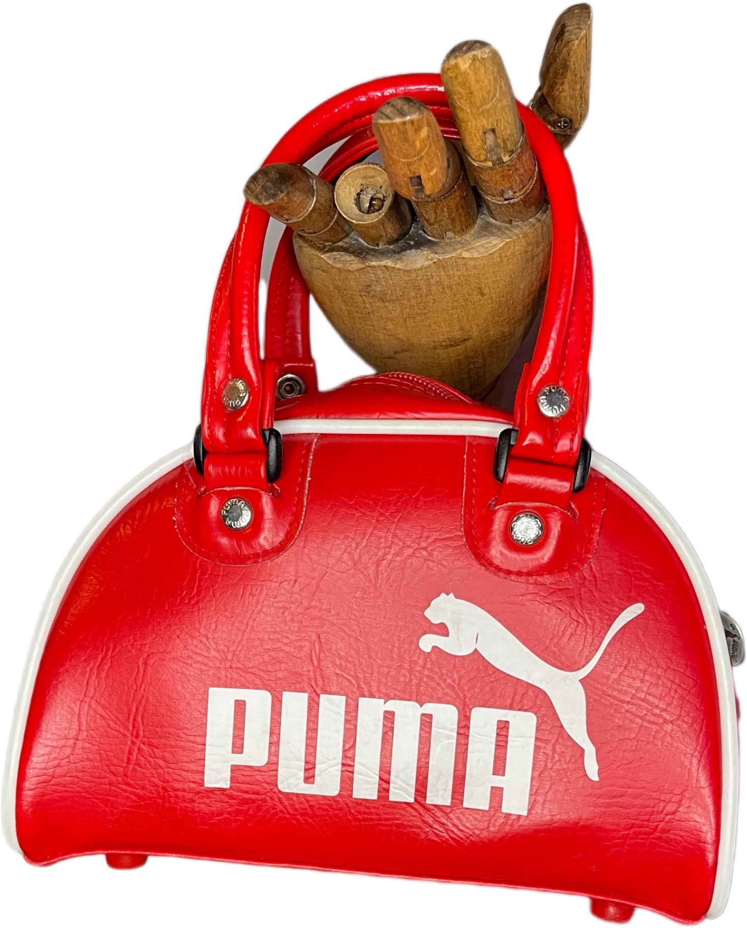 Y2K Puma Bag Red and white Synthetic leather