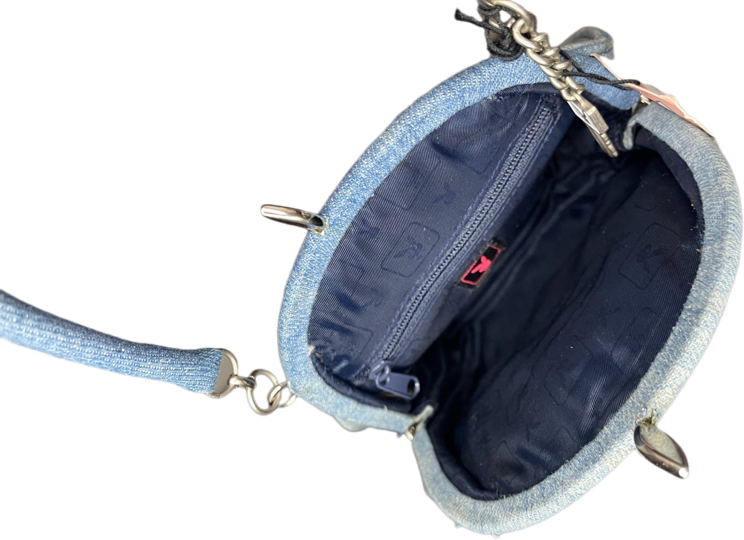 Y2K Deadstock Playboy Bag Light blue Denim & Synthetic 2005