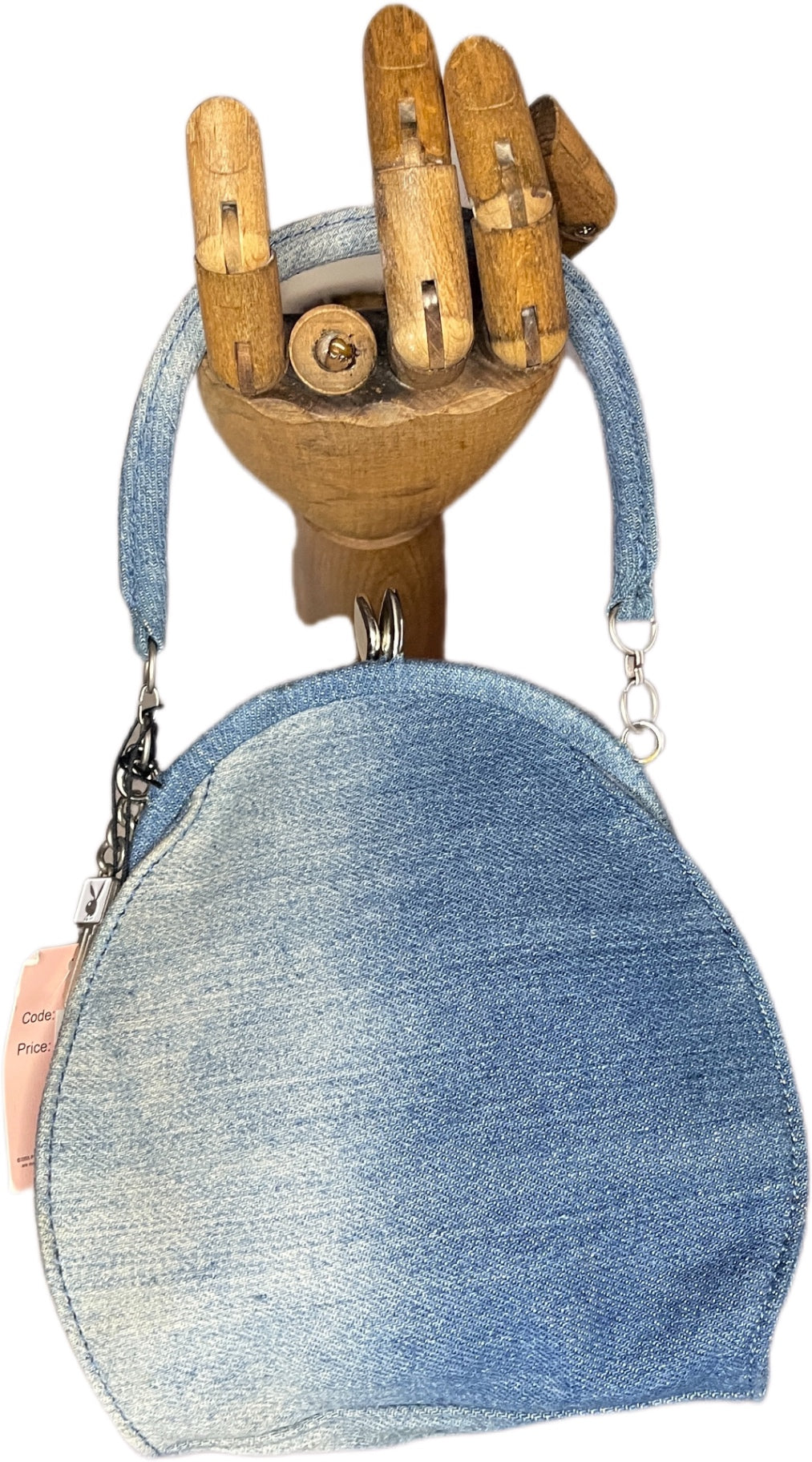 Y2K Deadstock Playboy Bag Light blue Denim & Synthetic 2005