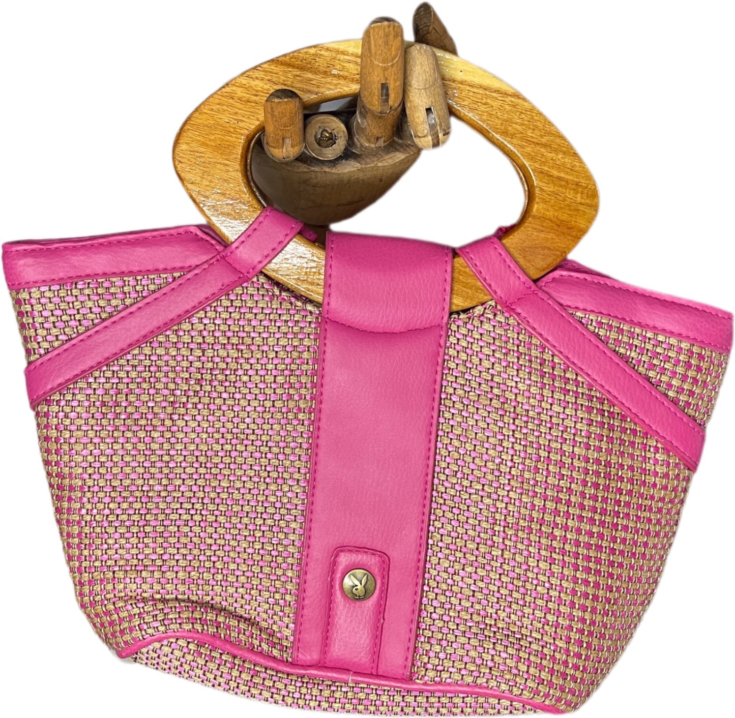 Y2K Deadstock Playboy Bag Pink Natural and Synthetic Materials 2004