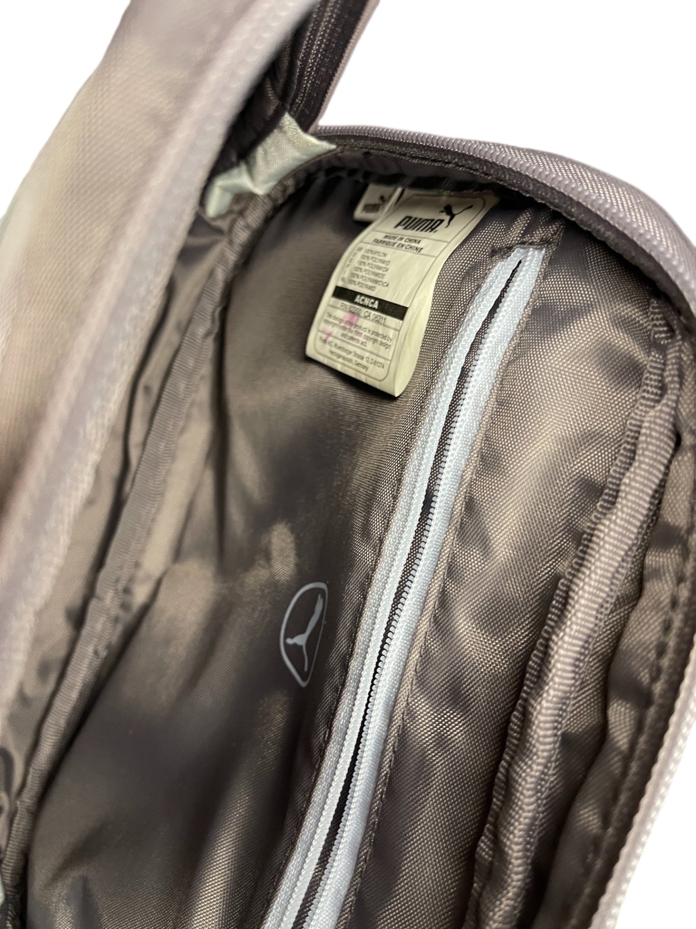 Y2K Puma Bag Gray and White Synthetic