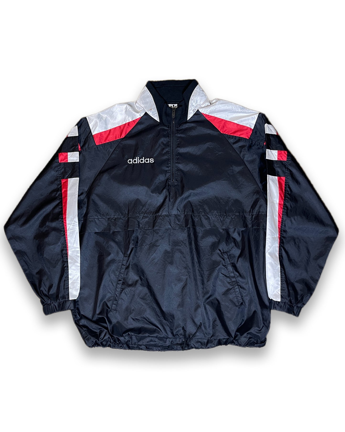 Adidas Descente Track Sport Black White Jacket 1990s | M