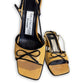 Vintage Balenciaga Paris Two-Tone Square Toe Slingback Sandals | EU 37C