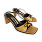 Vintage Balenciaga Paris Two-Tone Square Toe Slingback Sandals | EU 37C