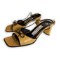 Vintage Balenciaga Paris Two-Tone Square Toe Slingback Sandals | EU 37C