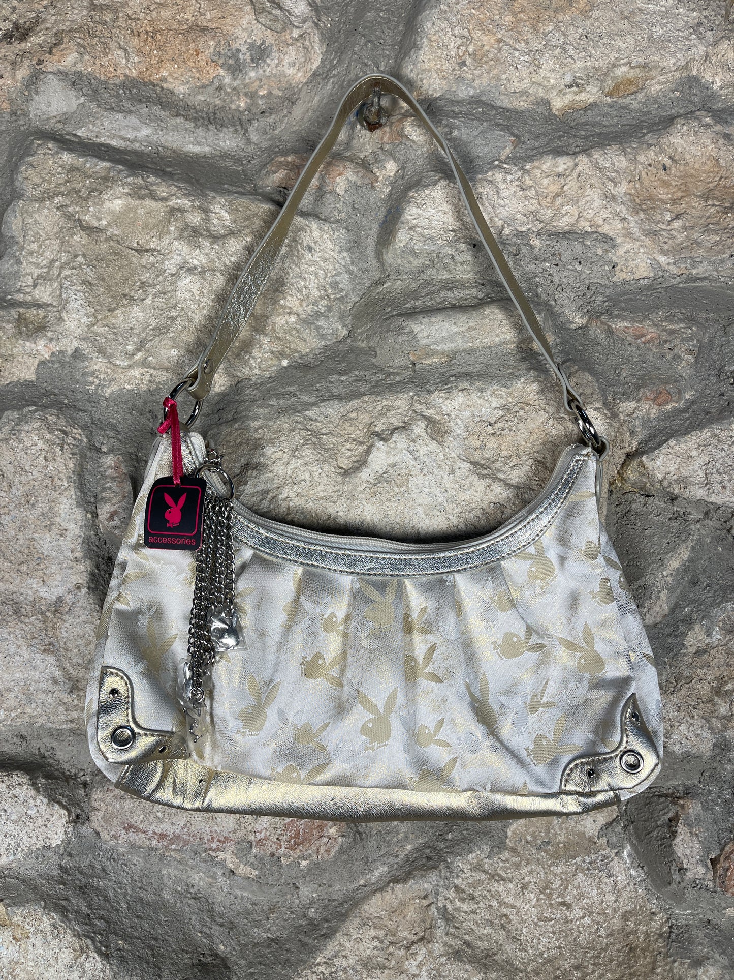 Y2K Playboy Shoulder Bag Beige Deadstock 2007