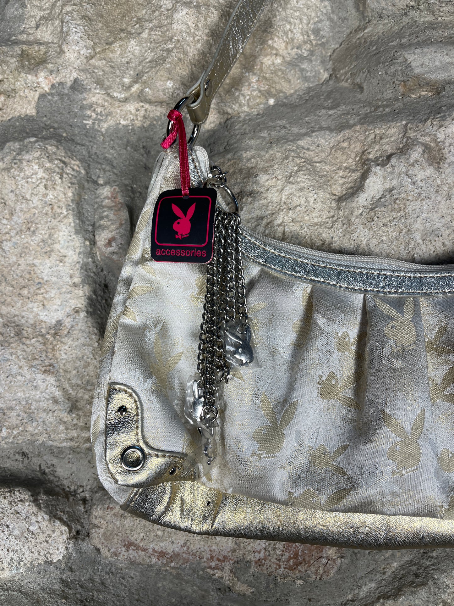 Y2K Playboy Shoulder Bag Beige Deadstock 2007
