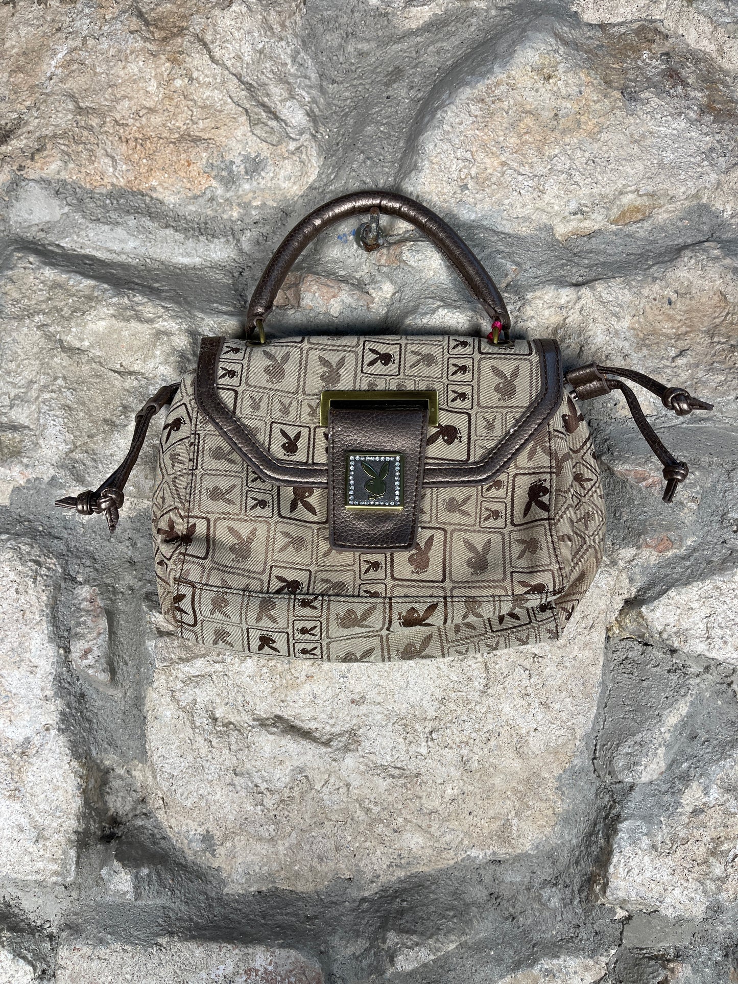 Y2K Playboy Hand Bag Brown Monogram Deadstock 2004