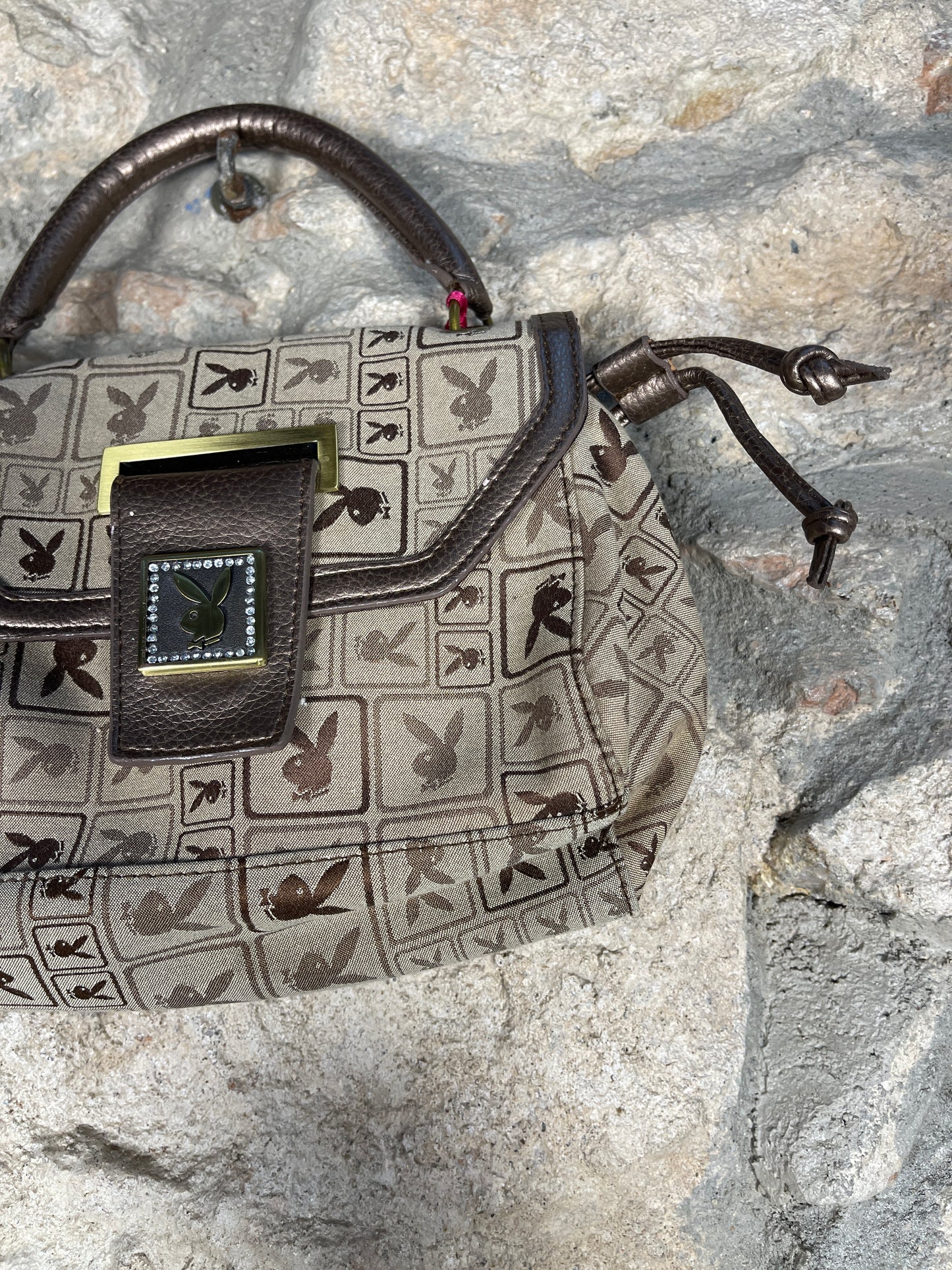 Y2K Playboy Hand Bag Brown Monogram Deadstock 2004