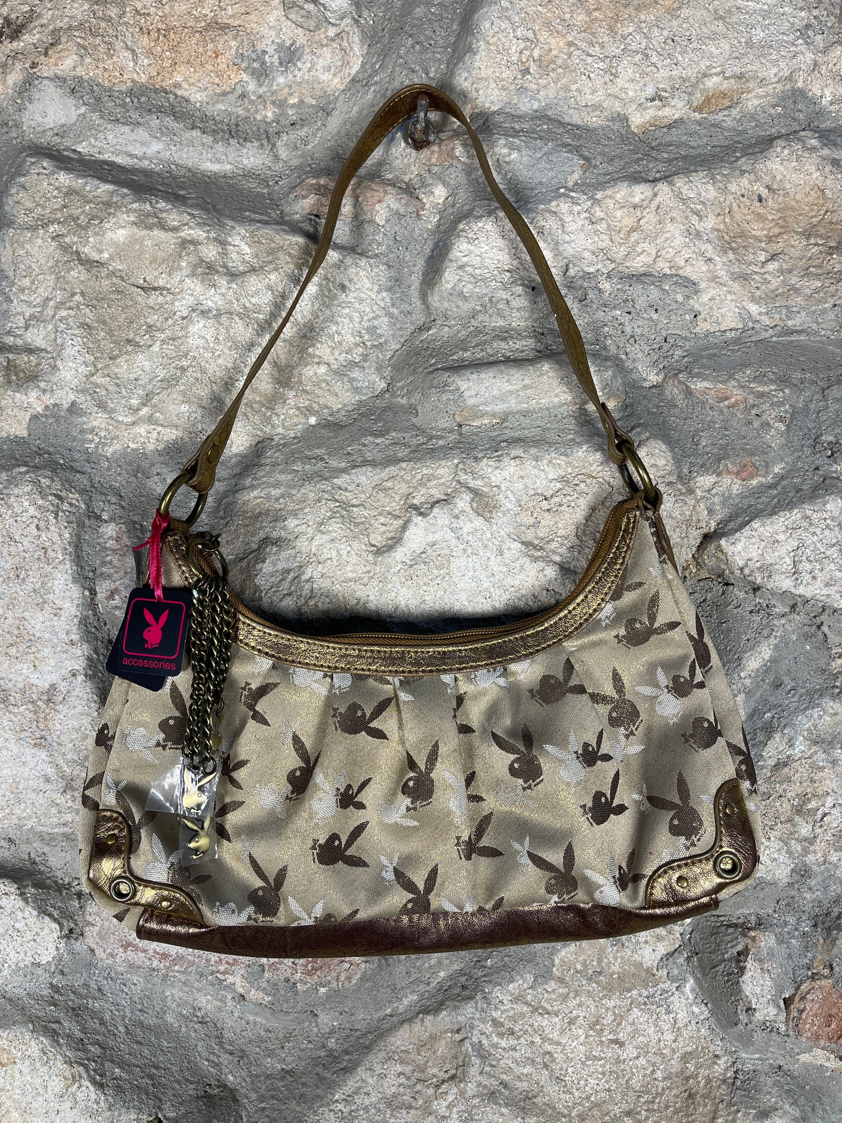 Y2K Playboy Shoulder Bag Brown Monogram Deadstock 2007
