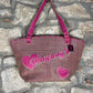 Y2K Playboy Beach Shoulder Bag Pink Beige Deadstock 2004