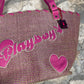 Y2K Playboy Beach Shoulder Bag Pink Beige Deadstock 2004