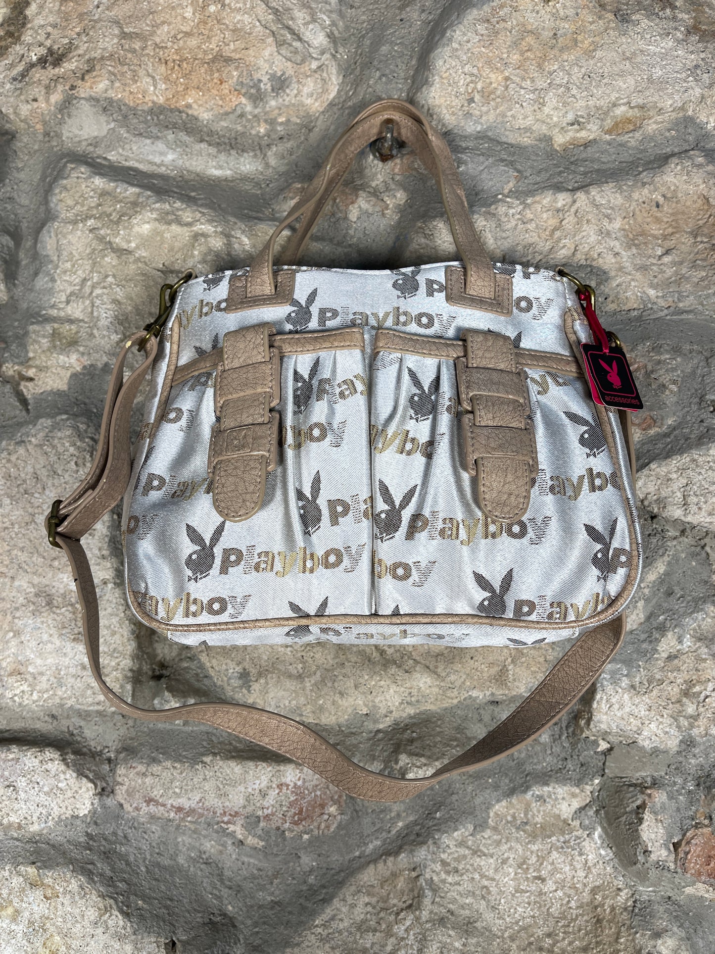 Y2K Playboy Shoulder Bag Creme Deadstock 2007