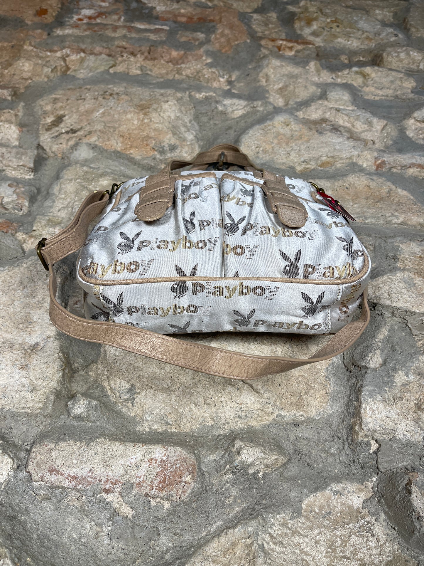 Y2K Playboy Shoulder Bag Creme Deadstock 2007