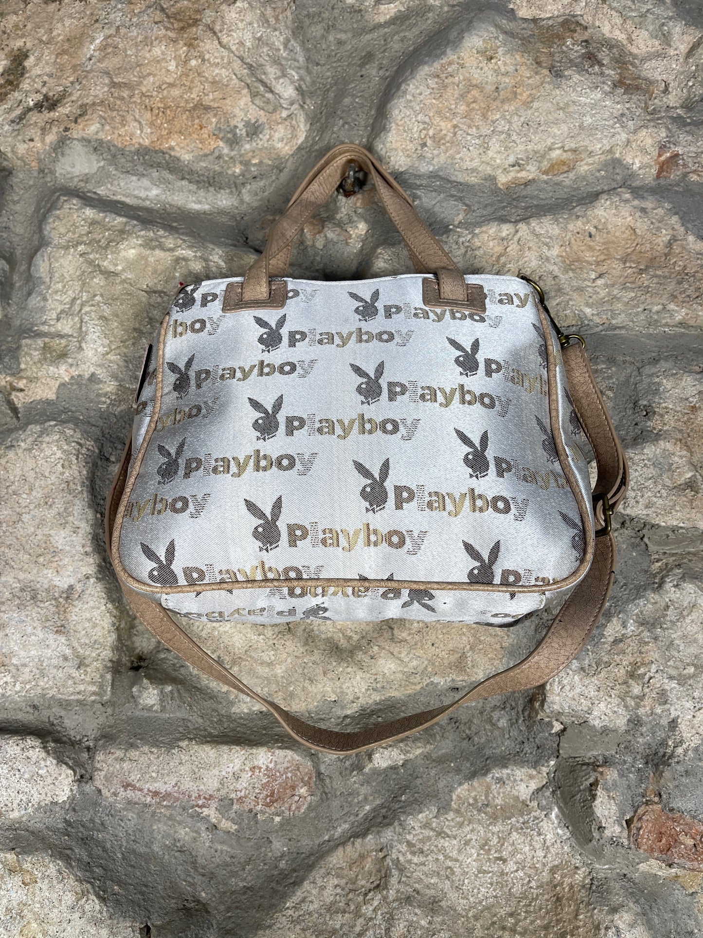 Y2K Playboy Shoulder Bag Creme Deadstock 2007