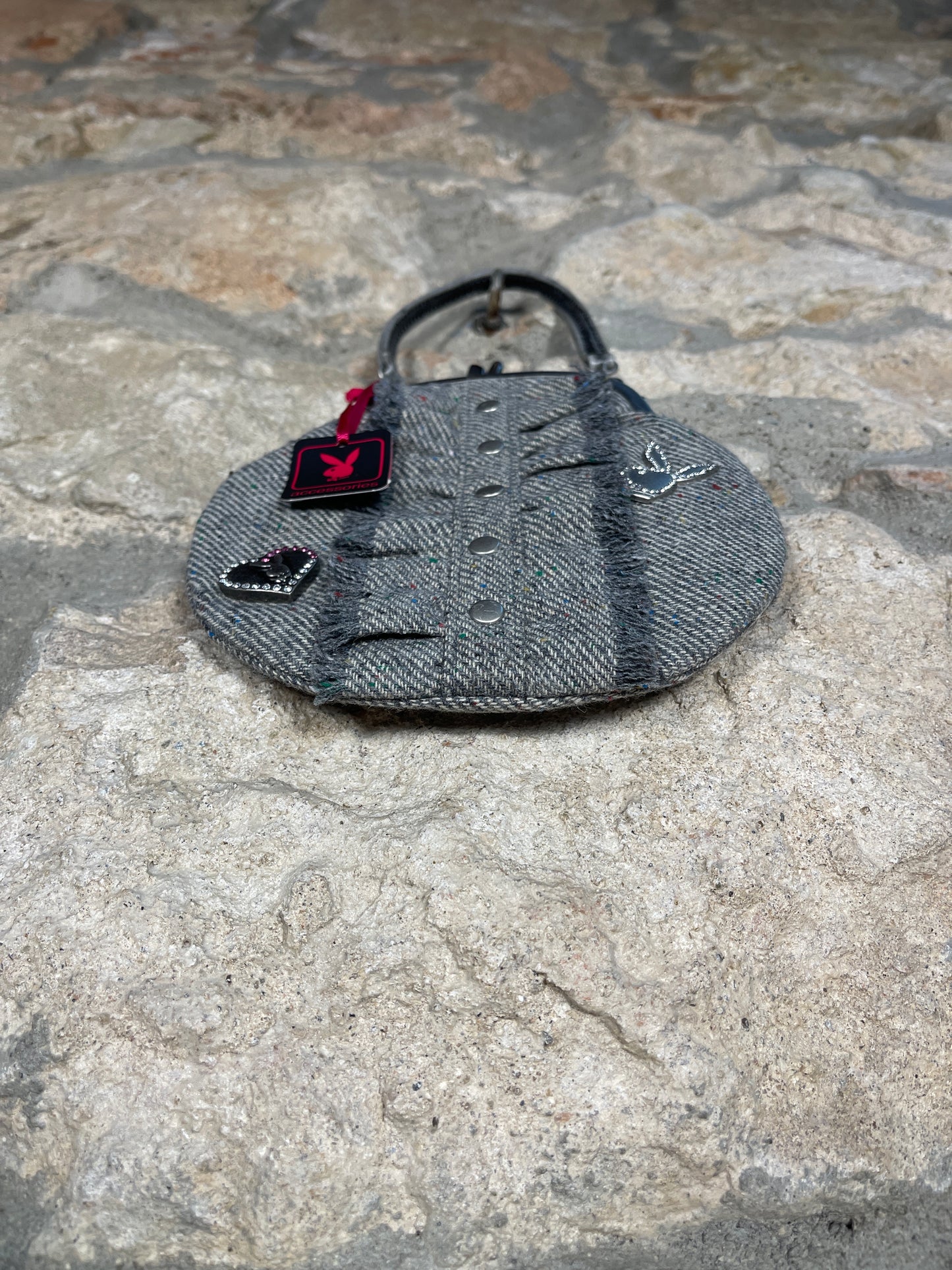 Y2K Playboy Hand Bag Silver Deadstock 2004