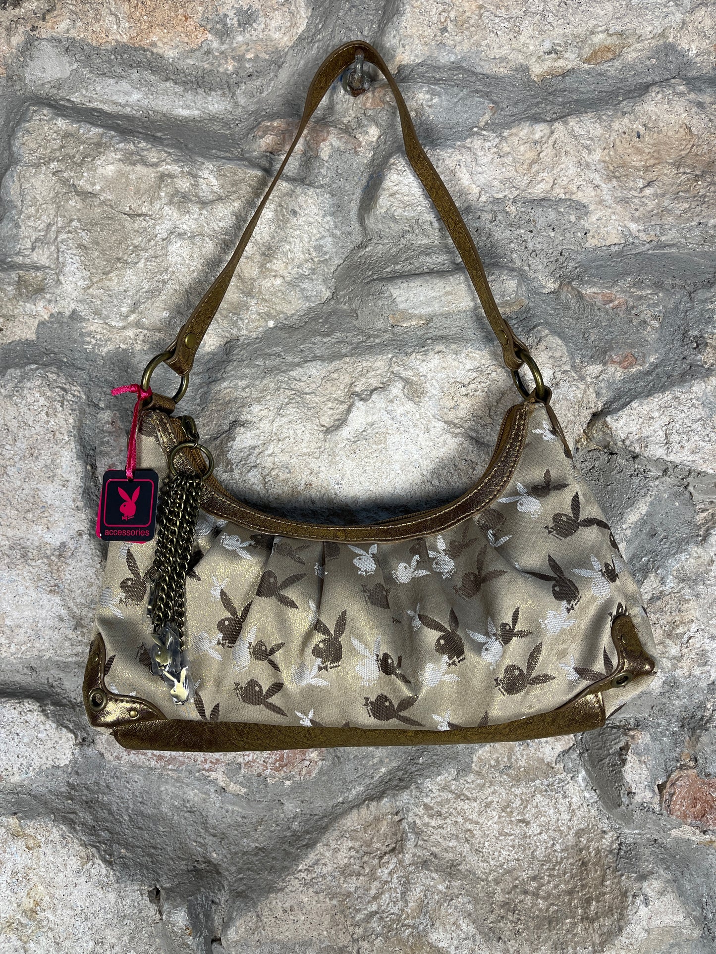 Y2K Playboy Shoulder Bag Brown Deadstock 2007