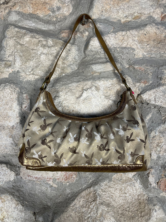 Y2K Playboy Shoulder Bag Brown Deadstock 2007