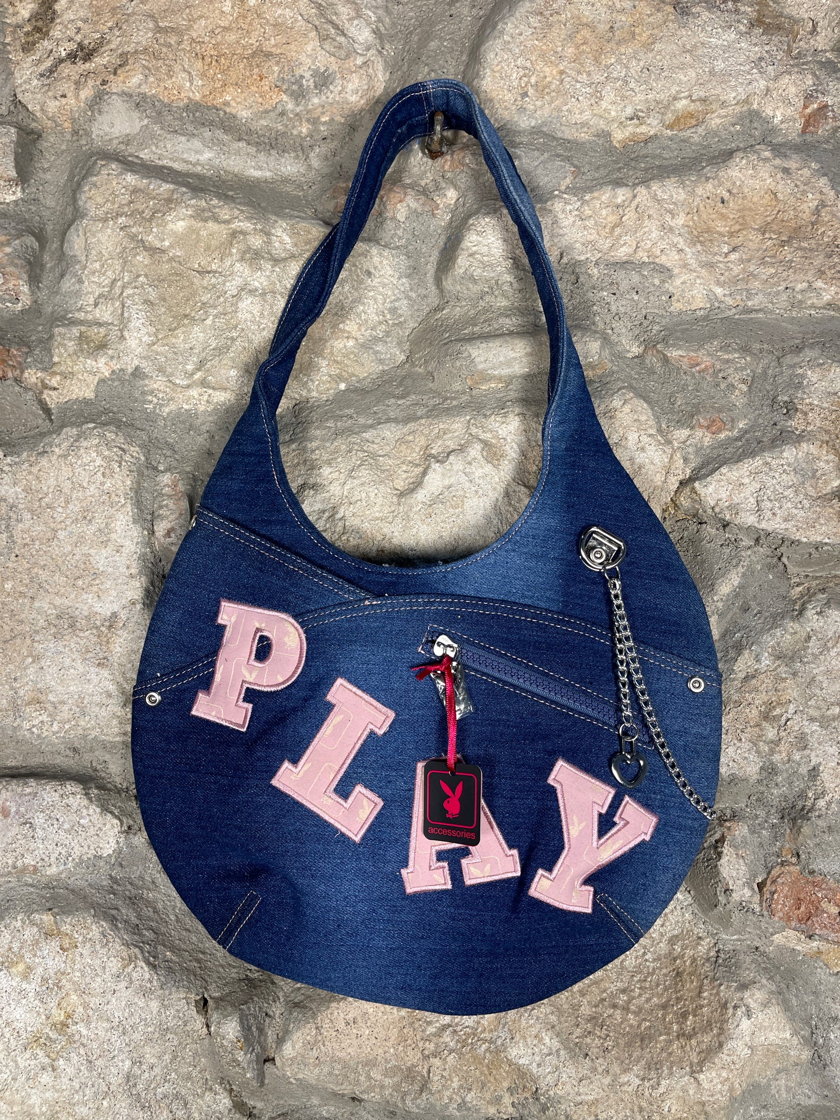 Y2K Playboy Shoulder Bag Denim Deadstock 2004