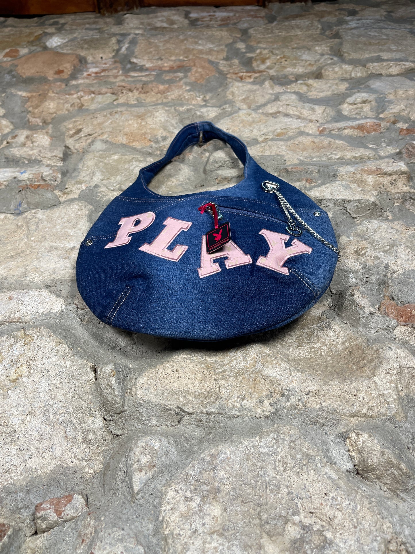 Y2K Playboy Shoulder Bag Denim Deadstock 2004
