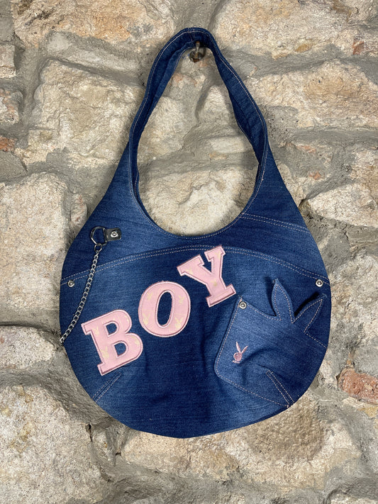 Y2K Playboy Shoulder Bag Denim Deadstock 2004