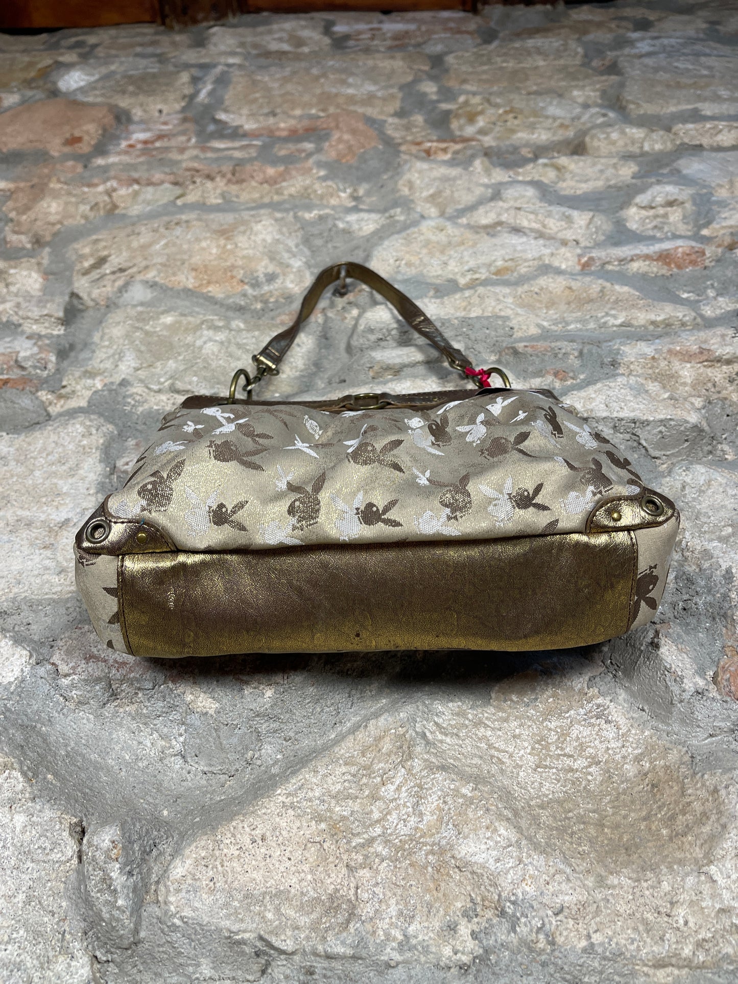 Y2K Playboy Shoulder Bag Gold Deadstock 2004