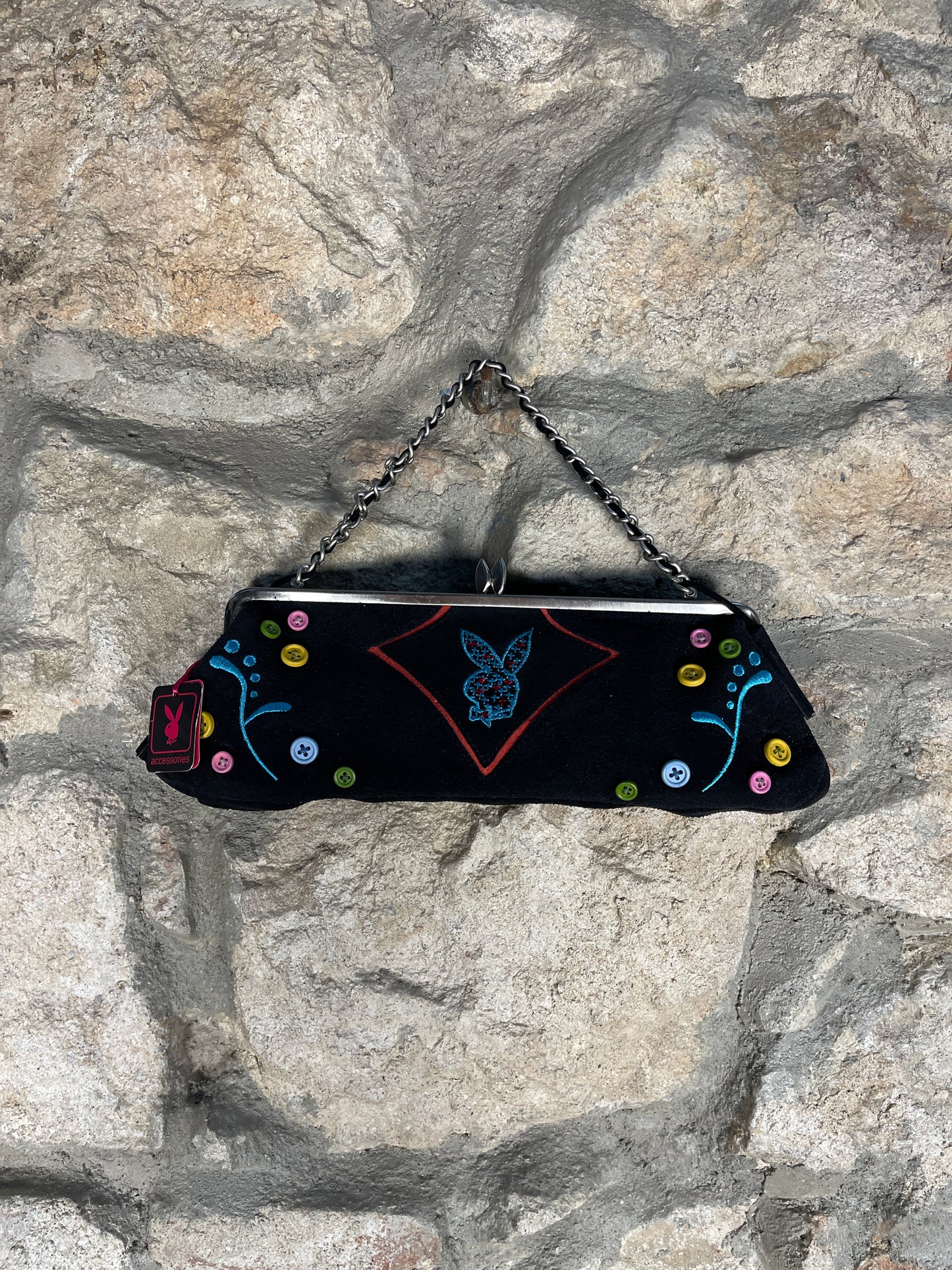 Y2K Playboy Hand Bag Black Deadstock 2004