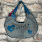 Y2K PLayboy Shoulder Bag Jute Blue Brown Deadstock 2004