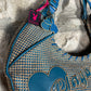 Y2K PLayboy Shoulder Bag Jute Blue Brown Deadstock 2004