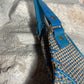 Y2K PLayboy Shoulder Bag Jute Blue Brown Deadstock 2004