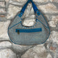Y2K PLayboy Shoulder Bag Jute Blue Brown Deadstock 2004