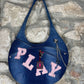 Y2K Playboy Denim Shoulder Bag Blue Deadstock 2004