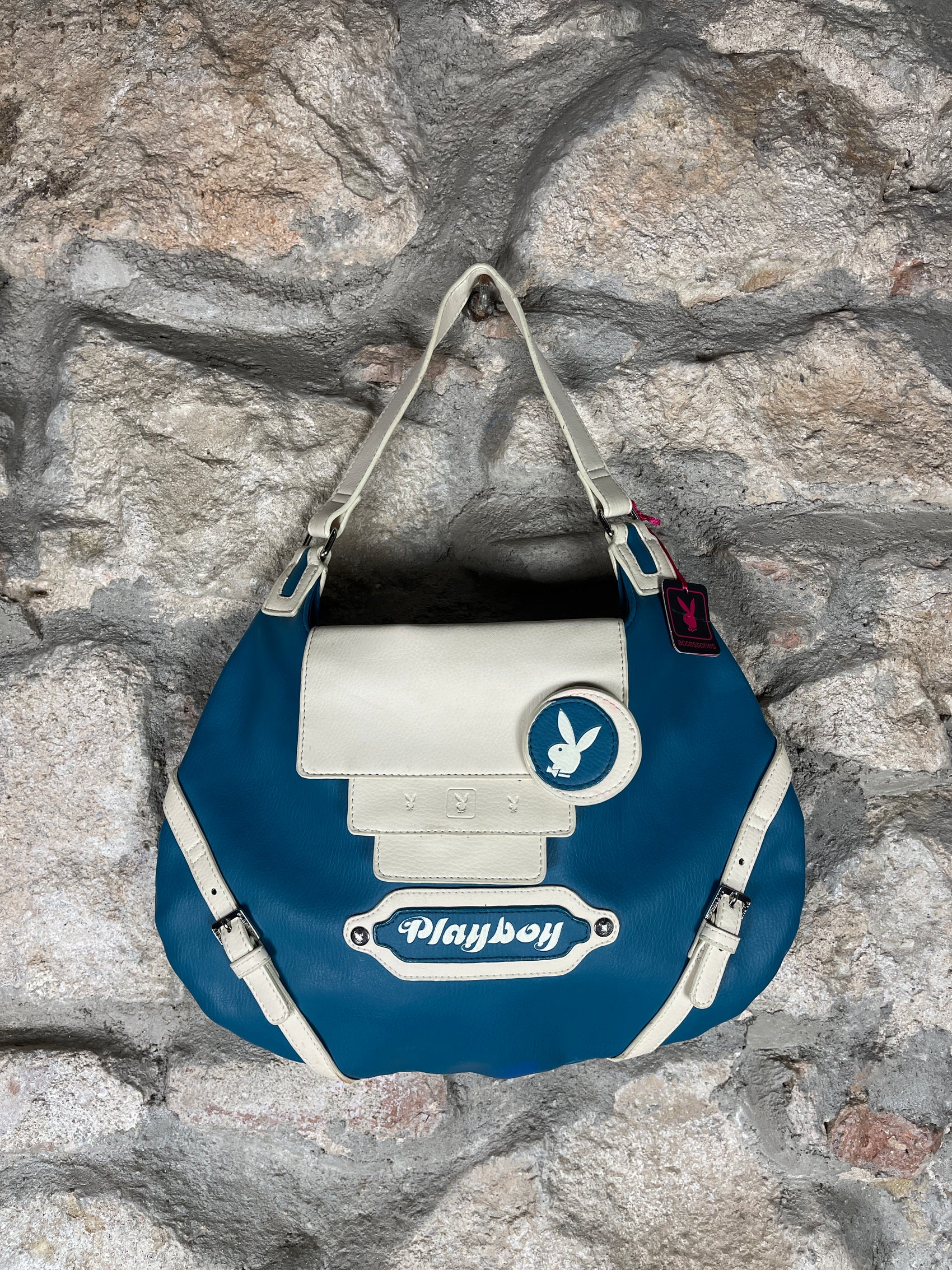 Y2K Playboy Shoulder Bag Blue Deadstock 2004