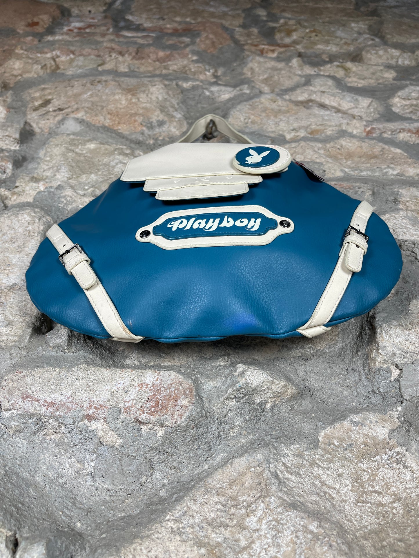 Y2K Playboy Shoulder Bag Blue Deadstock 2004