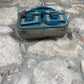 Y2K Playboy Hand Bag Jute Turquoise Creme Deadstock 2004