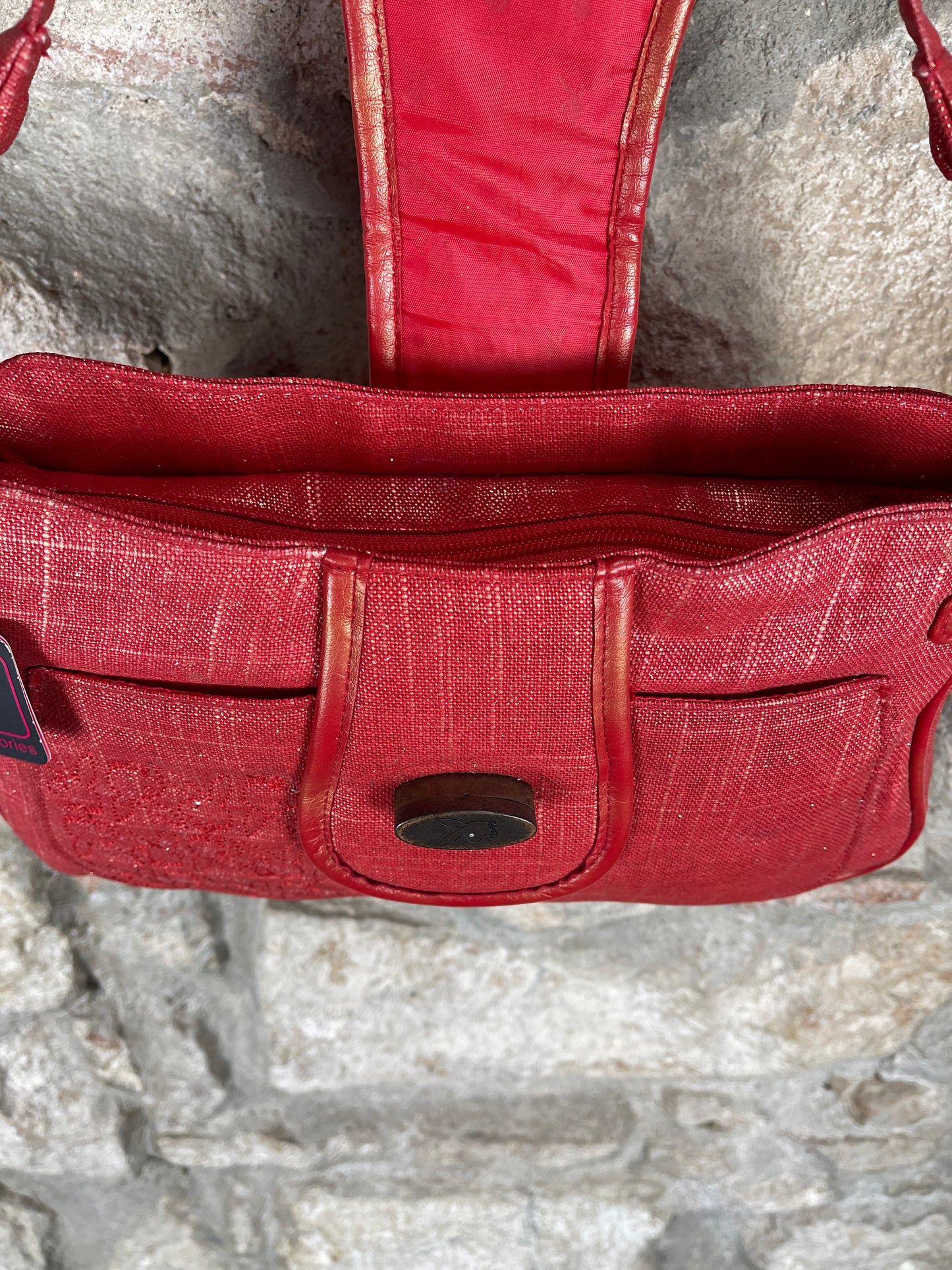 Y2K Playboy Shoulder Bag Red Deadstock 2004