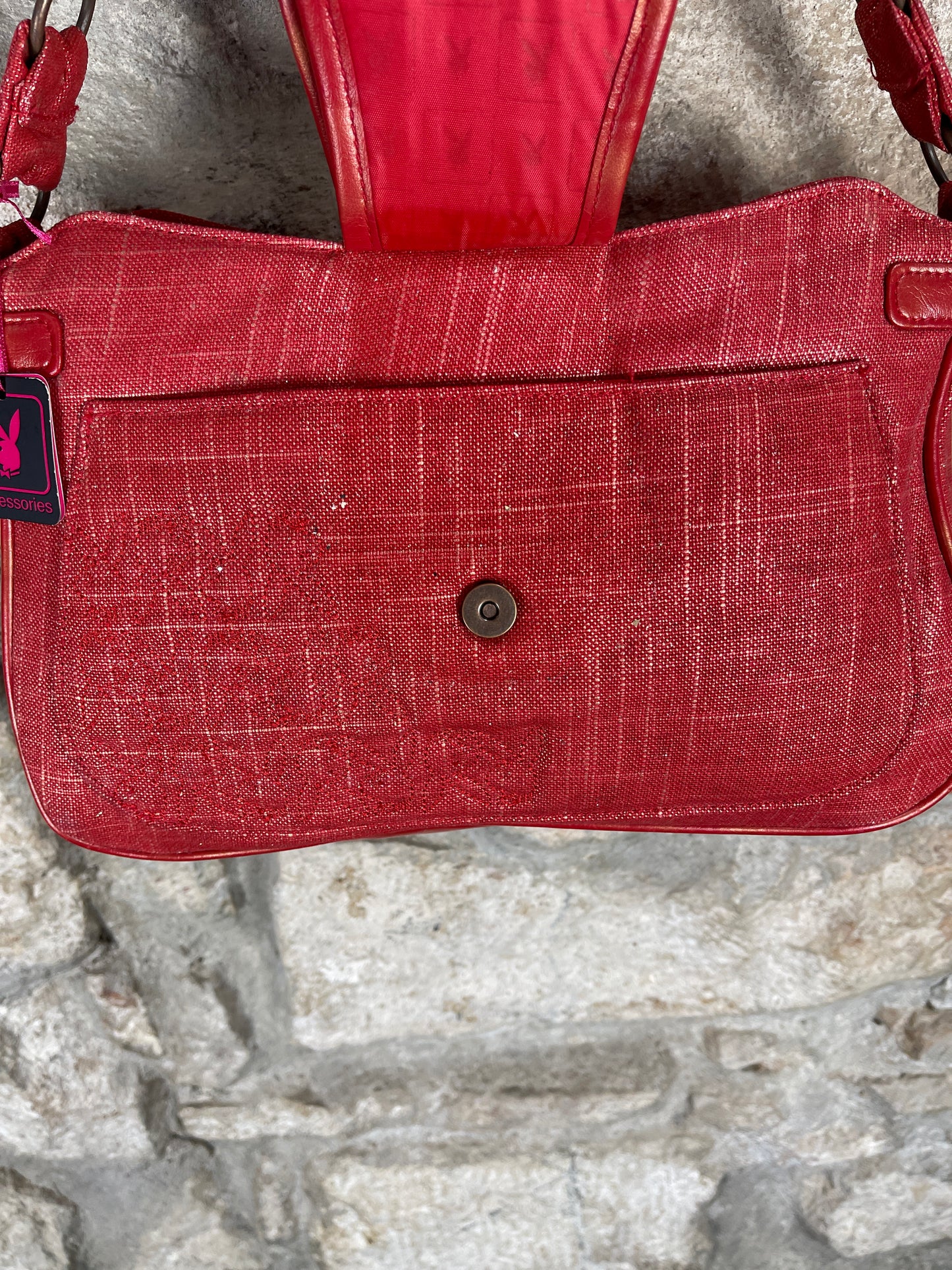 Y2K Playboy Shoulder Bag Red Deadstock 2004