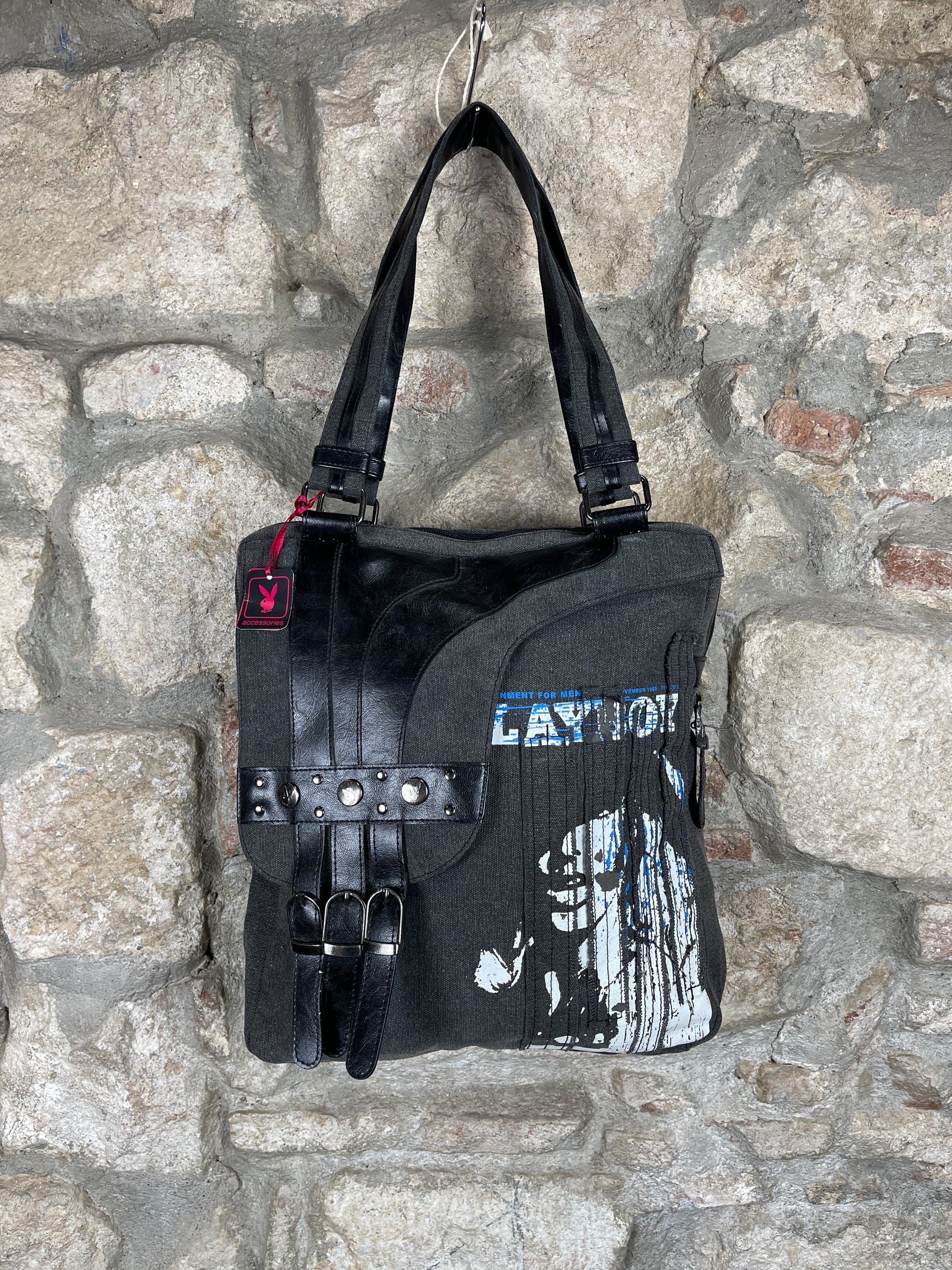 Y2K Playboy Shoulder Bag Gray Deadstock 2004