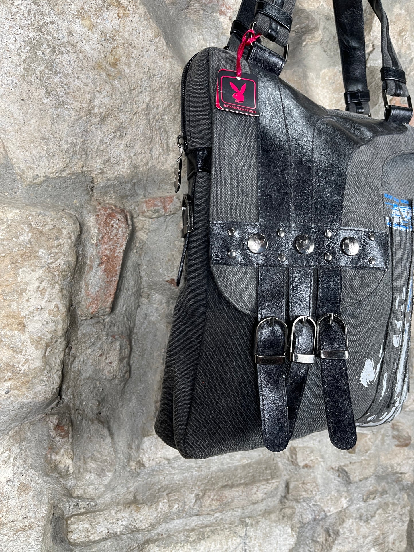 Y2K Playboy Shoulder Bag Gray Deadstock 2004