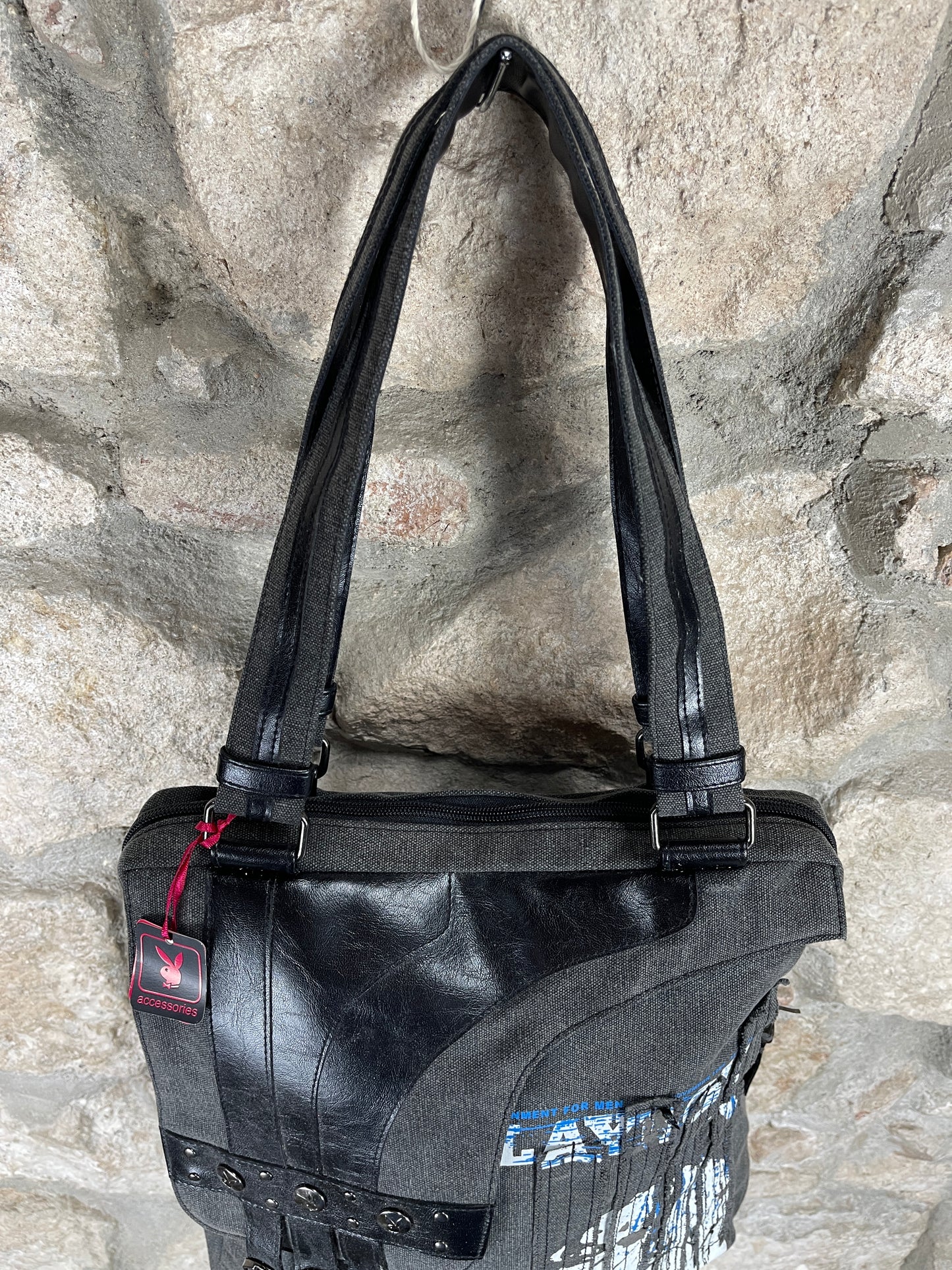 Y2K Playboy Shoulder Bag Gray Deadstock 2004