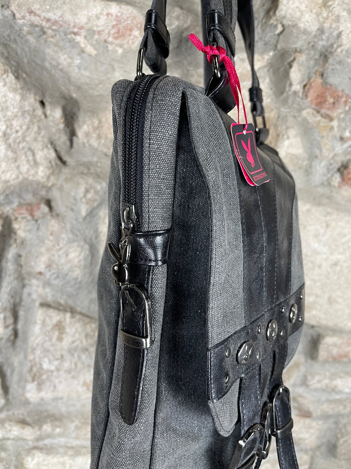 Y2K Playboy Shoulder Bag Gray Deadstock 2004