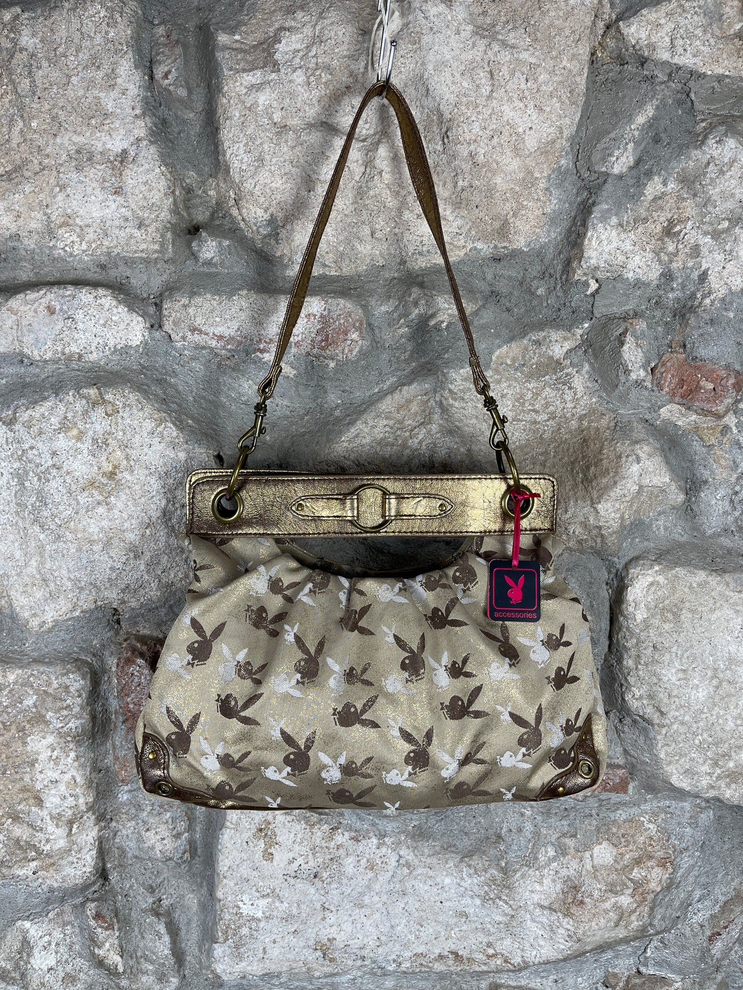 Y2K Playboy Shoulderbag Gold Deadstock 2008