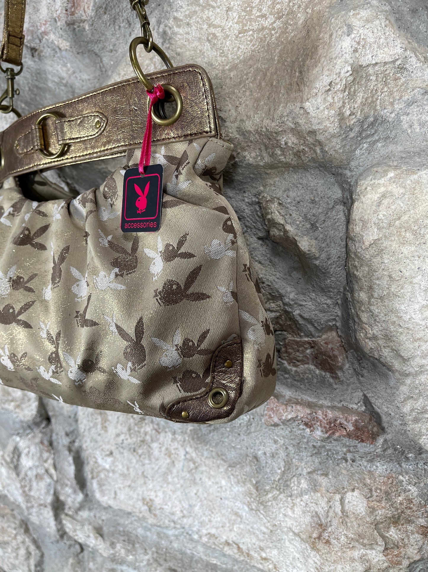 Y2K Playboy Shoulderbag Gold Deadstock 2008
