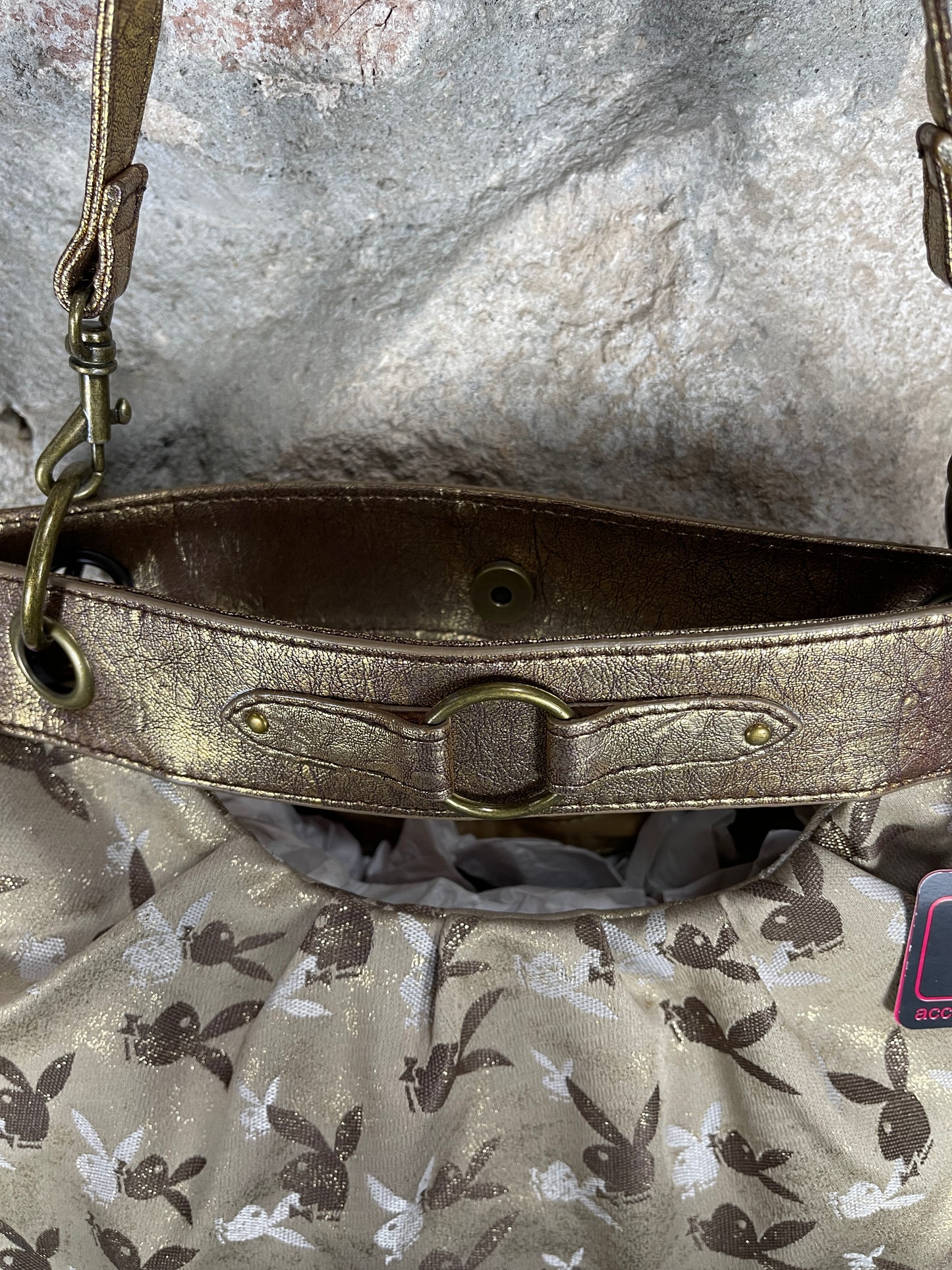 Y2K Playboy Shoulderbag Gold Deadstock 2008