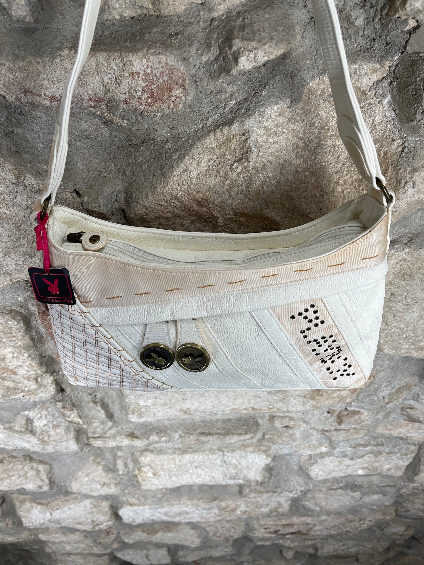 Y2K Playboy Shoulder Bag White Deadstock 2008