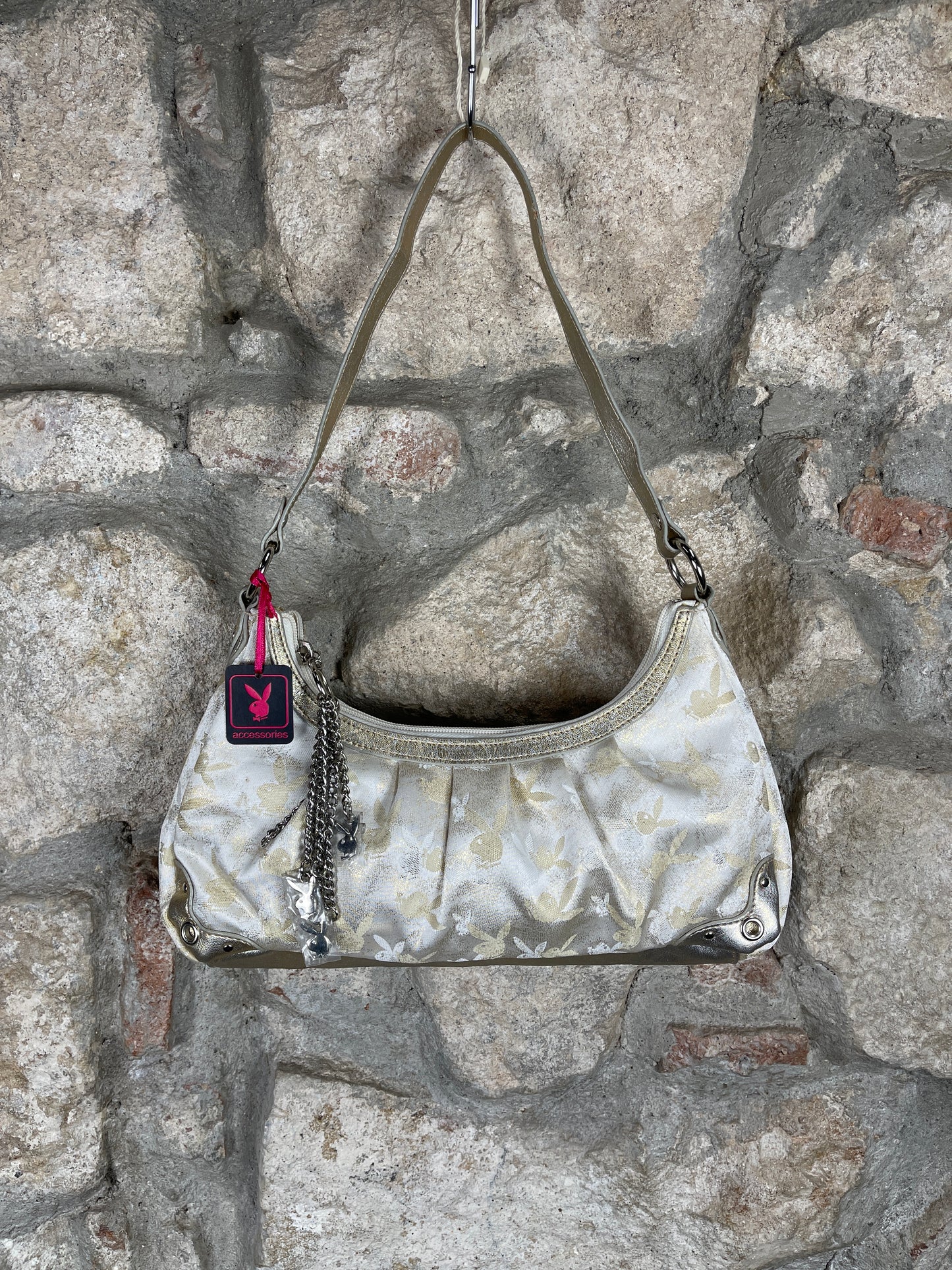 Y2K Playboy Shoulder Bag Creme Deadstock 2007