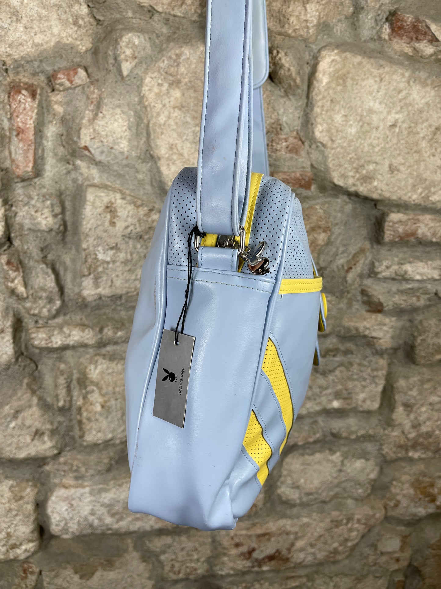 Y2K Playboy Shoulder Laptop Bag Blue Deadstock 2003