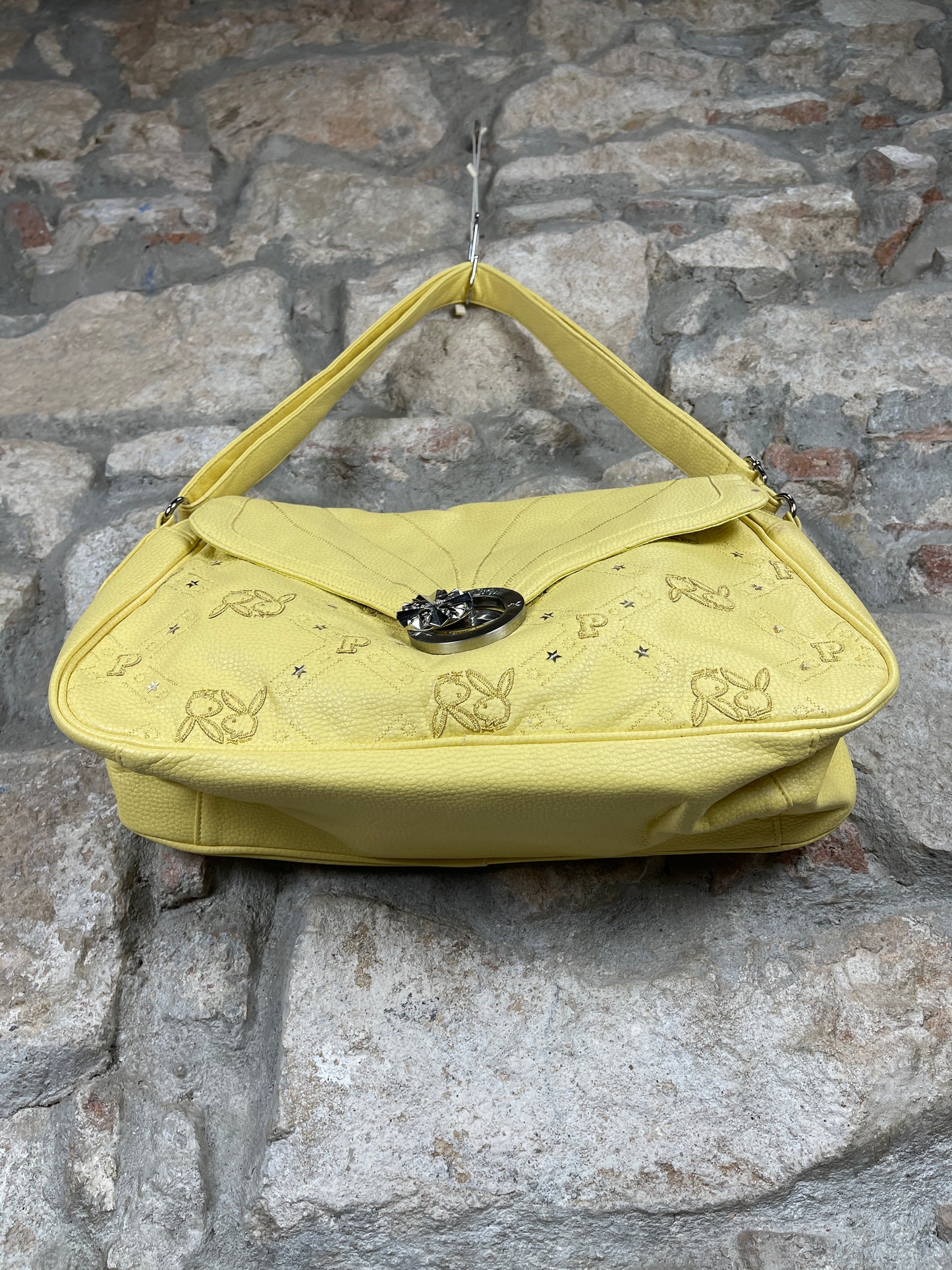 Y2K Playboy Shoulder Bag Yellow Deadstock 2007
